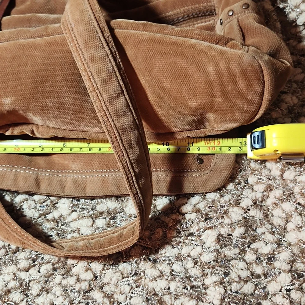 Fossil Tan Canvas and Leather Messenger Bag - Picture 11 of 14